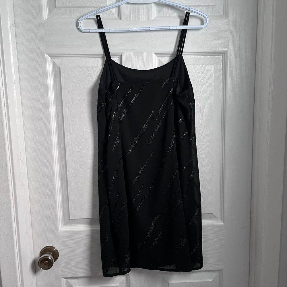 Frank Lyman dress black Y2K sparkly women mini cocktail vintage medium - Picture 6 of 6